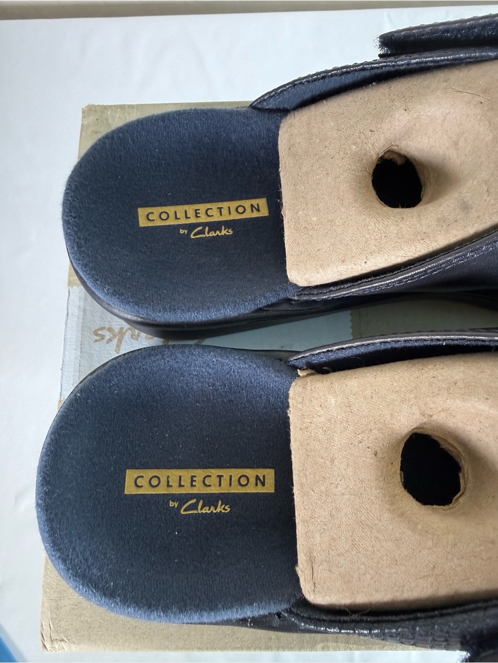 NEW Clarks Collection Patty Tayna Leather Basket Weave Mules Clogs Shoes 8.5 - Picture 6 of 14
